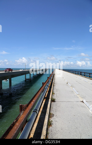 die alten 7 Mile Bridge auf den Florida keys Stockfoto