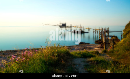 Sonnenuntergang in "Punta Aderci", Abruzzen, Italien Stockfoto