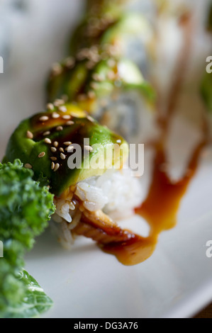 Avocado Brötchen, Nahaufnahme, selektiven Fokus Stockfoto