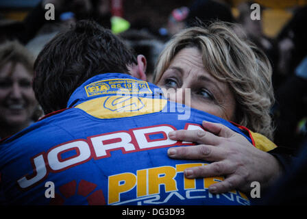 Andrew Jordon, 2013 britischer Tourenwagen-Champion. Brands Hatch Rennstrecke, UK. Stockfoto