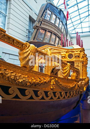 Prinz Frederick Lastkahn auf dem Display an das National Maritime Museum, Greenwich, London, England, Vereinigtes Königreich Stockfoto