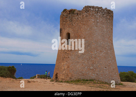 Mallorca, Wachturm, Cala Pi, Llucmajor, Palma, Mallorca, Balearen, Spanien, Europa Stockfoto