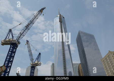 Wiederaufbau, untere Manhattan, World Trade Center Site. One World Trade Center (Freedom Tower) Stockfoto