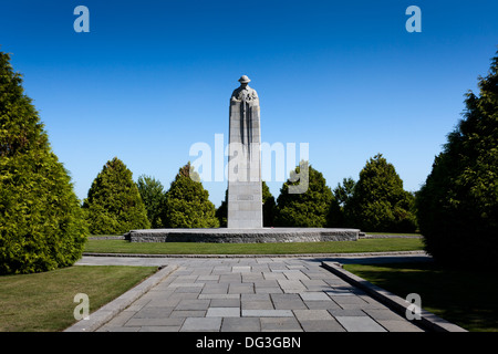 St. Julien Canadian Memorial in Vancouver-Ecke in der Nähe von Ypern in Belgien Stockfoto