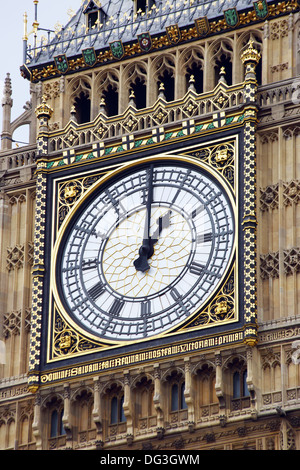 Uhr auf dem Turm von big Ben in London Stockfoto