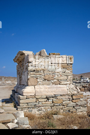 Ruinen auf der Insel delos Stockfoto