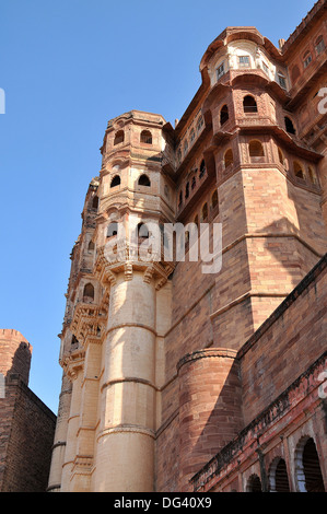 Das Mehrangarh Fort in Jodhpur, Rajasthan, Indien, Asien Stockfoto