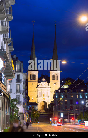 Hofkirche St. Leodegar, Luzern, Schweiz, Europa Stockfoto