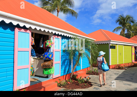 Handwerk lebendig Markt, Road Town, Tortola, British Virgin Islands, West Indies, Karibik, Mittelamerika Stockfoto