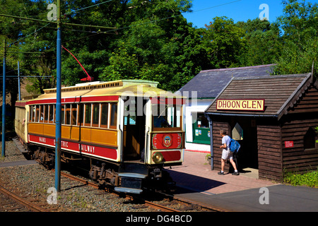 Dhoon Glen Station, Glen Dhoon, Isle Of Man, Manx Electric Railway, Europa Stockfoto