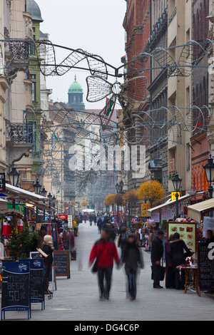 Vaci Utca, Budapest, Ungarn, Europa Stockfoto