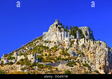 Burg St. Hilarion in der Nähe von Kyrenia in Nord-Zypern. Stockfoto