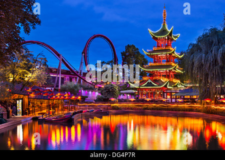 Kopenhagen, Dänemark im Tivoli. Stockfoto