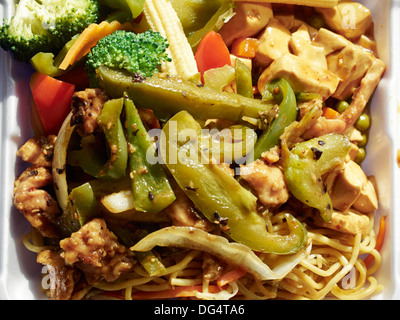 Chinesisches Essen Combo am Flughafen Newark, NJ, USA Stockfoto