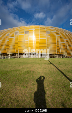 Nahaufnahme von Arena Statium, einem neu erbauten Fußballstadion für die Europameisterschaft 2012. Stockfoto