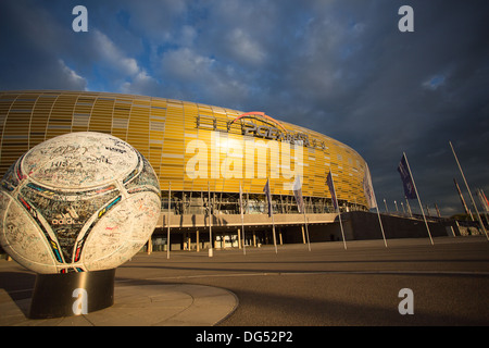 Nahaufnahme von Arena Statium, einem neu erbauten Fußballstadion für die Europameisterschaft 2012. Stockfoto