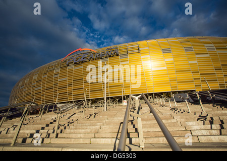 Nahaufnahme von Arena Statium, einem neu erbauten Fußballstadion für die Europameisterschaft 2012. Stockfoto