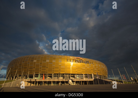 PGE gelben Tor in der Arena ist eine neu erbaute Fußballstadion für die Europameisterschaft 2012. Stockfoto