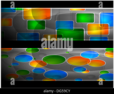 Kreative Banner mit bunten Elementen - Eps 10 Stockfoto