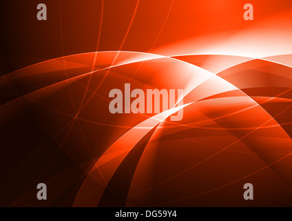 Roten Vektor Abstraktion mit schönen Wellen - Eps 10 Stockfoto