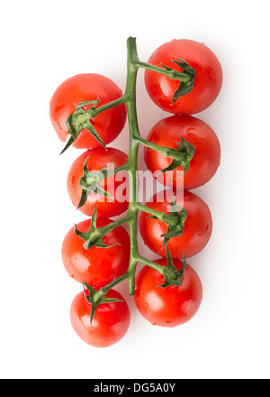 Rote Tomaten isoliert auf weißem Hintergrund Stockfoto