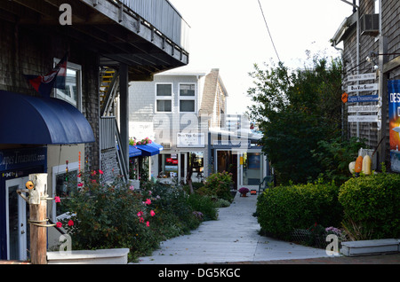 Provincetown, Cape Cod, Massachusetts malerische Straßenszene. USA Stockfoto