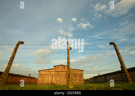 Holz Häuser im Konzentrationslager Auschwitz-Birkenau Stockfoto