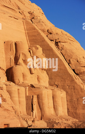 Der große Tempel von Abu Simbel, Nubien, Ägypten Stockfoto