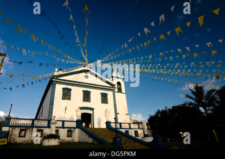 Igreja Matriz Nossa Senhora da Ajuda Kirche Innenstadt Ilhabela, Küste Sao Paulo, Brasilien Stockfoto