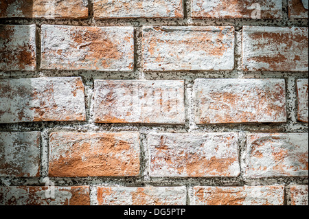 Detail der grau-braun Ziegel Wand Stockfoto