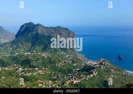 Madeira Portugal, Porta da Cruz Penha de Aguia Adlerberg rock Stockfoto