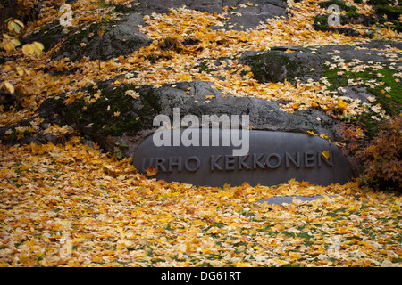 Urho Kekkonen Denkmal in einem Park in Helsinki Stockfoto