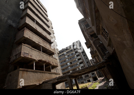 Hashima Insel, genannt die Ruine alte Kohle Insel in Japan Hashima Stockfoto