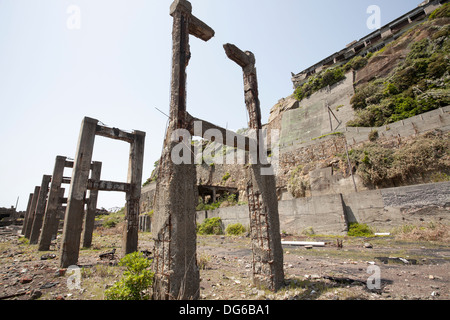 Hashima Insel, genannt die Ruine alte Kohle Insel in Japan Hashima Stockfoto