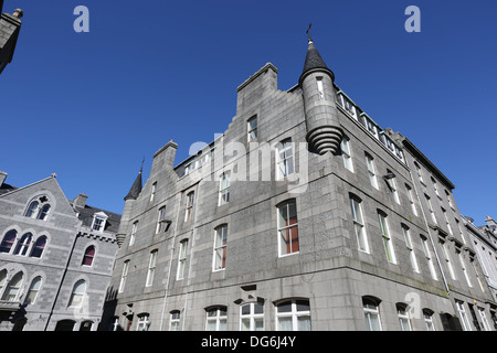 Granit-Gebäude im Stadtzentrum von Aberdeen Scotland, UK Stockfoto