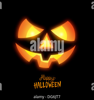 Happy Halloween Jack O Lantern-Vektor-Illustration. Stockfoto