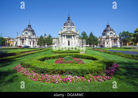 Szechenyi medizinischen Thermalbäder und Spa, Budapest, Ungarn. Stockfoto