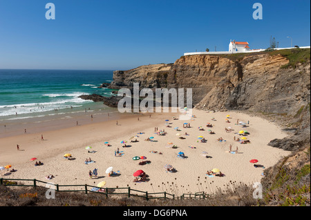 Portugal, Alentejo, Sudoeste Alentejano e Costa Vicentina Parque natural; Portugal; Zambujeira do Mar Hauptstrand Stockfoto