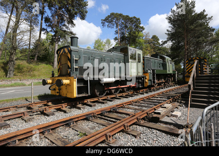 Royal Deeside Railway Station in Milton Crathes, Aberdeenshire. Eine Normalspur Dampf und Diesel Museumsbahn. Stockfoto