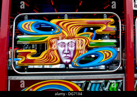 Kirmes Fahrt Kunstwerk auf Stratford Mop Messe Stockfoto