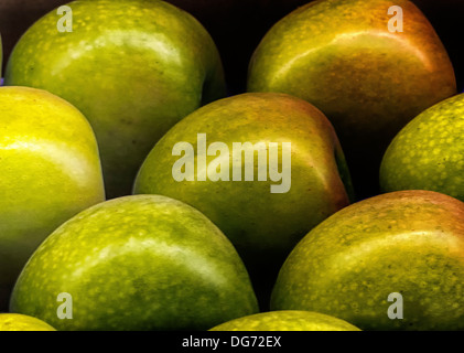 Grüne Äpfel ein Editorial, Still-Life-Style, Detail, Bild Stockfoto