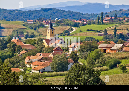 Dorf von Miholec in Kroatien, Region von Prigorje Stockfoto