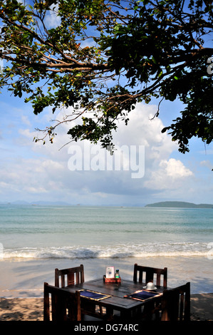 Thailands Inseln & Strände - Restaurants am Meer (Railay, Krabi) Stockfoto