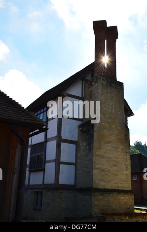 Mittelalterliche Schornsteine. Stockfoto