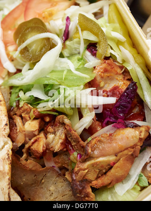 Britischer Stil Lamm Kebab Platte, Oxford, England Stockfoto