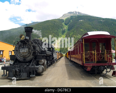 Durango und Silverton Narrow Gauge Railroad Stockfoto