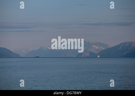 Glacier Bay in Alaska, entnommen aus einem Kreuzfahrtschiff Stockfoto