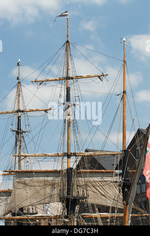 Gloucester groß Schiffe Festival, historische Gloucester docks England. Stockfoto