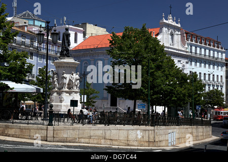 Praça Luís de Camões in Bairo Alto Stockfoto