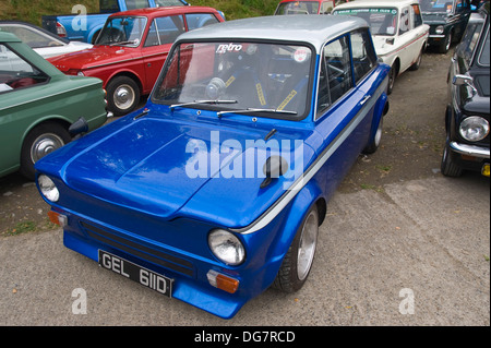 Anzeige der Hillman Imp Autos während Llandovery Schafe Festival, Llandovery, Carmarthenshire, Südwest-Wales, UK Stockfoto